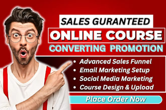 do udemy online course promotion thinkfic, kajabi sales page to enroll students