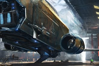 design creative concept art, illustration, fantasy art, matte painting