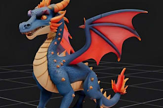 do 3d animal model 3d monster 3d dragon model 3d animal animation in any style