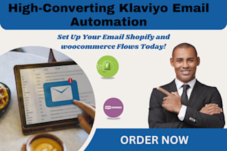 set up high converting klaviyo  mailchimp omnisend flodesk email automation