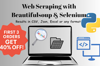 do python web scraping, data mining and automation