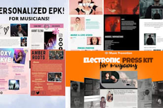 design flyer, postcard, door hanger, media kit epk, press kit in just 24 hours