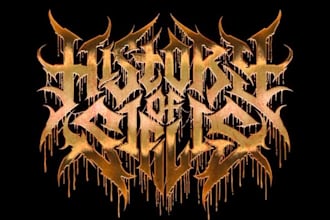 design you a brutal death metal, slamming, deathcore logo