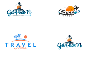 do design travel agency logo with social media kit design