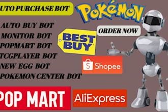 automate pokemon center, auto purchase bot, checkout bot, tcgplayer pokemon bot