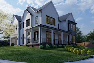 design and render ultra realistic 3d exterior and interior