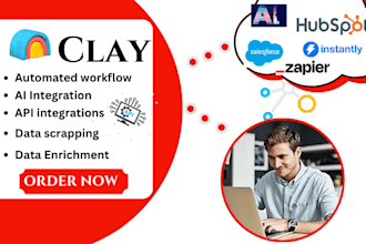 connect clay workflows with instantly ai, hubspot