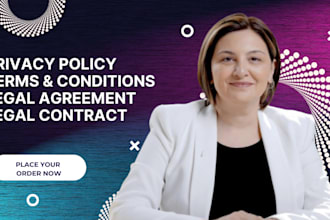 write legal contract, agreement, terms and condition, privacy policy as a lawyer