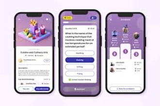 develop quiz app with admin panel for android and IOS