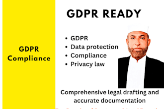 draft gdpr privacy policy, website terms, and data protection legal documents