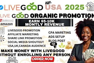 do livegood promotion, livegood shoutout mlm leads, website promotion link share