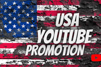 advertise organic youtube channel promotion to USA audience
