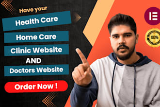 build clinic, healthcare, home care, medical or doctor website