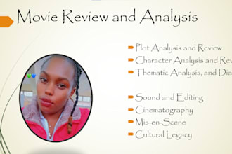 watch a movie and write a review for you