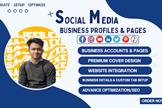 create and set up your social media accounts and facebook business page