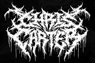 create death metal, black metal, and brutal death metal logo