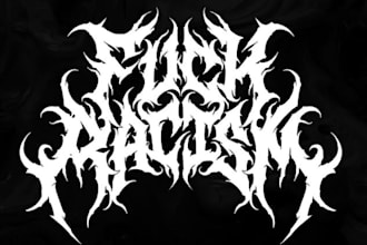 draw black, slam, or death metal logo for your band