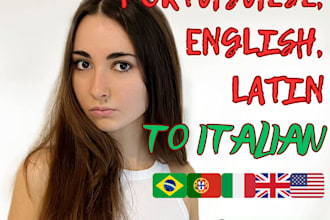 translate any portuguese, english or latin text to italian