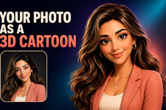 create a custom 3d cartoon portrait from your photo