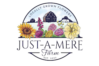 design unique flower farm logo