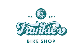 design modern frankie bike shop logo