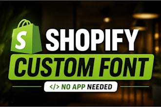 add custom font to shopify store using code no app needed