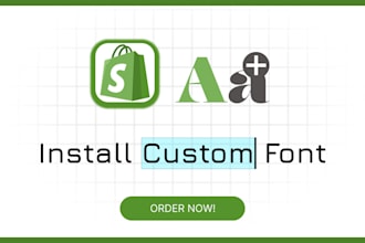 install add custom font to your shopify store with no app