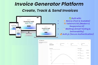 develop an invoice generator with PDF invoices, alerts