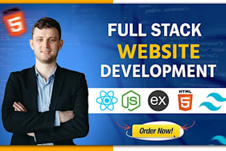 website development as full stack web developer, front end, backend developer