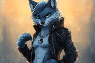 draw furry character art and anthro art, sfw