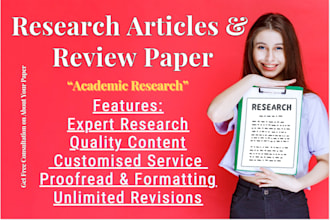 do research and summary writing, review papers, literature, case study