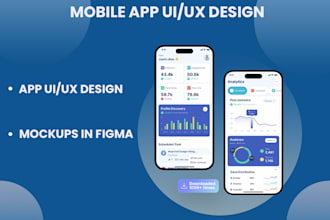 do mobile app UI UX design, IOS and android app UI UX in figma