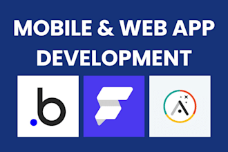 build your mobile or web mvp fast using flutterflow bubble or adalo