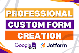 create a custom google forms or jotform with integrations
