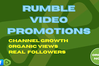do organic video rumble promotion for your channel growth