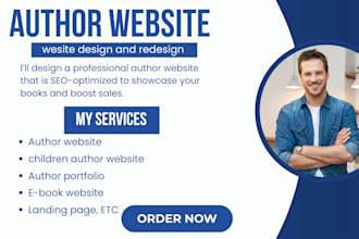 design author website, ebook website, children author website, author portfolio
