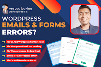 fix or create contact form, email issue gravity form issue for wordpress website