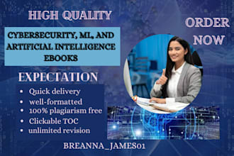 write cybersecurity, ml, and artificial intelligence ebooks