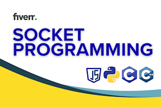 do socket programming, tcp udp client server projects in c, cpp, java, python