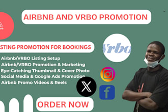 do airbnb promotion, airbnb marketing, airbnb listing,  vrbo to boost bookings