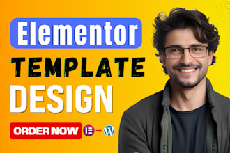 design responsive elementor template or install elementor template kit