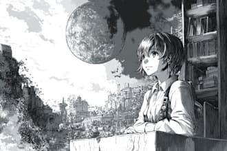 do manga pages and character design for your original story