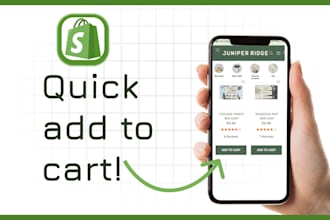 make quick add to cart button in shopify store