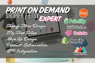 build a high converting shopify print on demand store with printify and printful