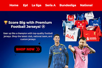 design football jersey ecommerce website jersey shopify store jersey website