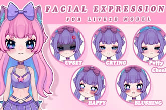 design and rig chibi 2d vtuber model 2d vtuber model anime style for streaming