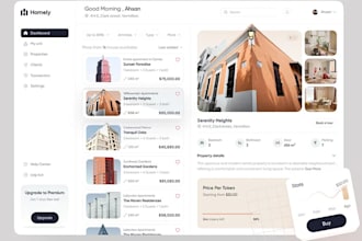 develop ai real estate prediction website, property prediction website, listing