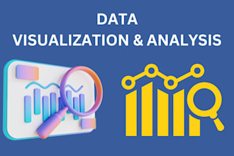 be your data analyst for data visualization, power bi, excel