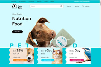 design pet supplies shopify pet food store pet care website pet product store