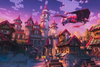 be your minecraft builder and build minecraft map structure spawn lobby and hub